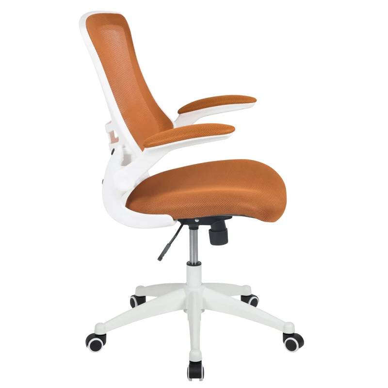 Mid-Back Mesh Swivel Ergonomic Task Office Chair with Flip-Up Arms