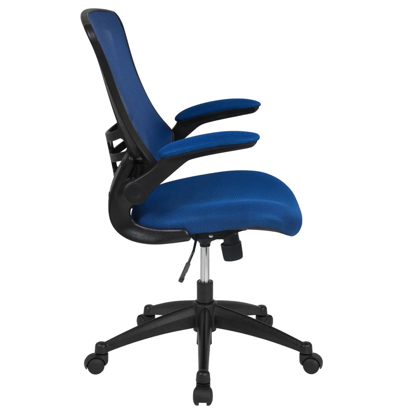Mid-Back Mesh Swivel Ergonomic Task Office Chair with Flip-Up Arms
