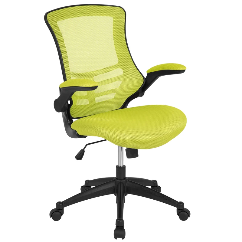 Mid-Back Mesh Swivel Ergonomic Task Office Chair with Flip-Up Arms