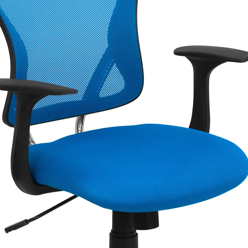 Mid-Back Mesh Swivel Task Office Chair with Chrome Base and Arms