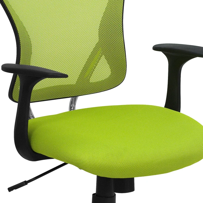 Mid-Back Mesh Swivel Task Office Chair with Chrome Base and Arms