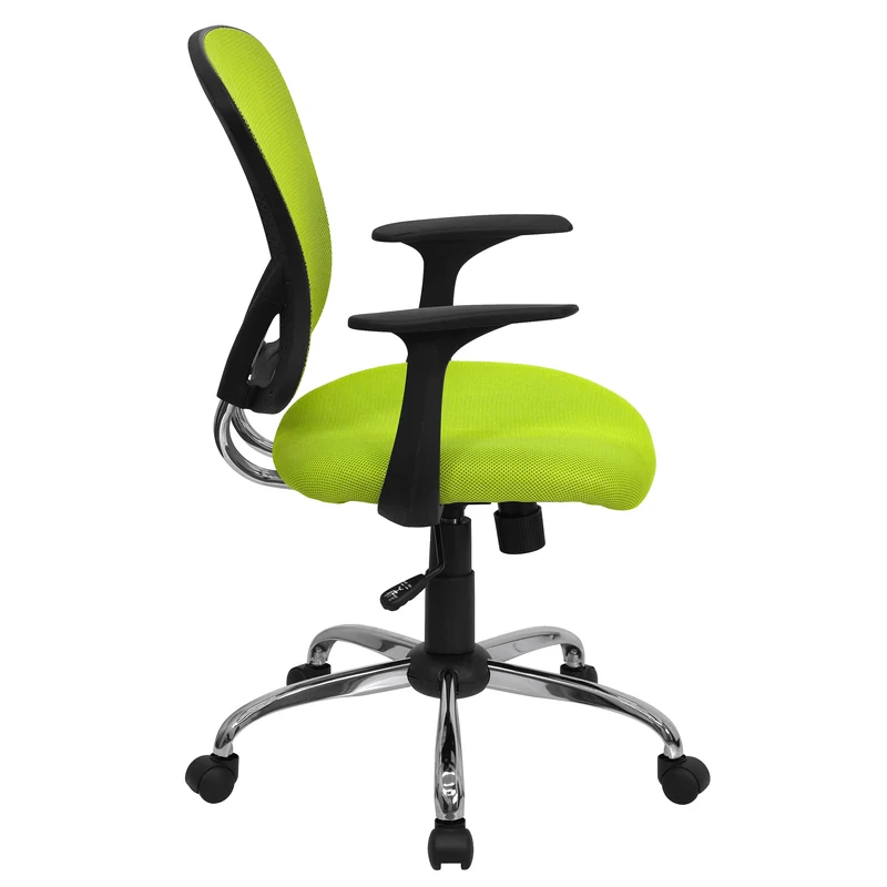 Mid-Back Mesh Swivel Task Office Chair with Chrome Base and Arms