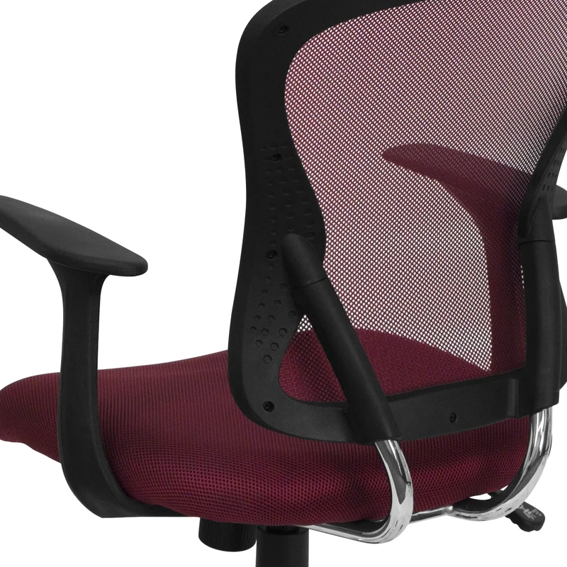 Mid-Back Mesh Swivel Task Office Chair with Chrome Base and Arms
