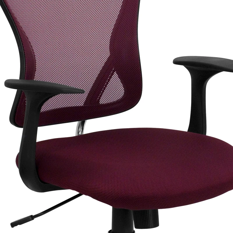 Mid-Back Mesh Swivel Task Office Chair with Chrome Base and Arms