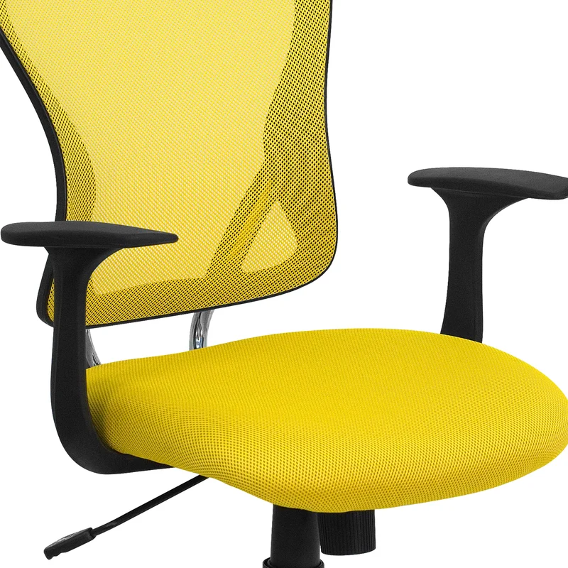 Mid-Back Mesh Swivel Task Office Chair with Chrome Base and Arms