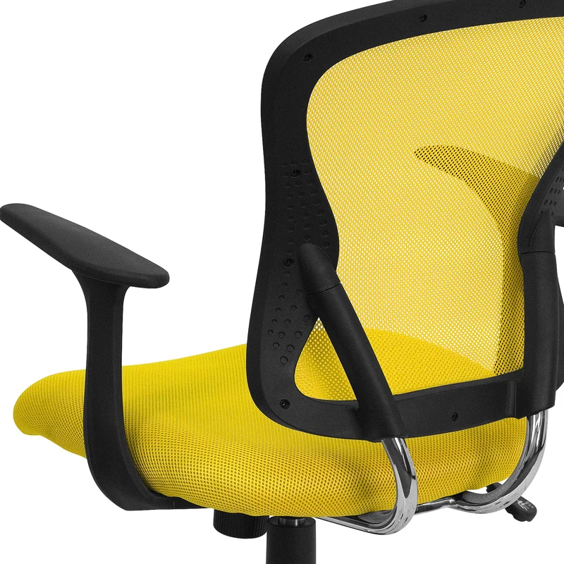 Mid-Back Mesh Swivel Task Office Chair with Chrome Base and Arms