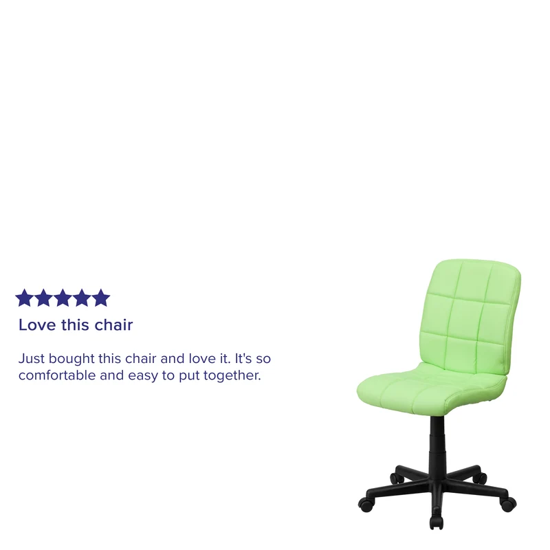 Mid-Back Quilted Vinyl Swivel Task Office Chair