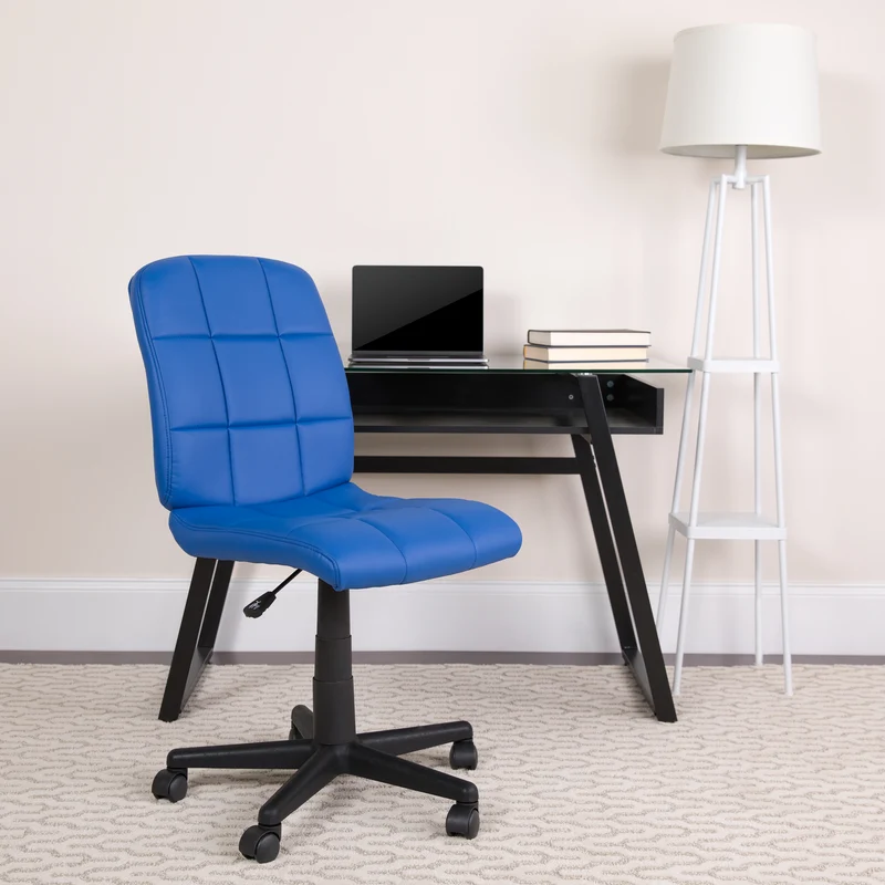 Mid-Back Quilted Vinyl Swivel Task Office Chair