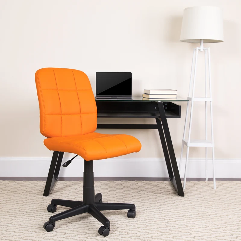 Mid-Back Quilted Vinyl Swivel Task Office Chair