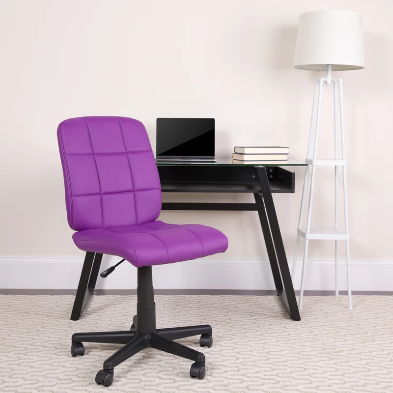 Mid-Back Quilted Vinyl Swivel Task Office Chair