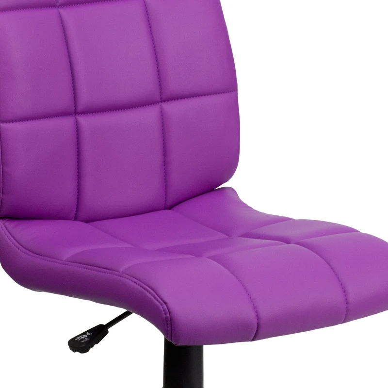 Mid-Back Quilted Vinyl Swivel Task Office Chair