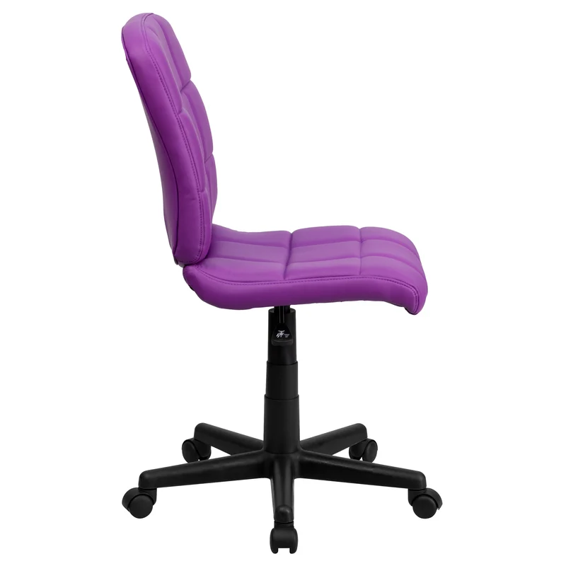 Mid-Back Quilted Vinyl Swivel Task Office Chair