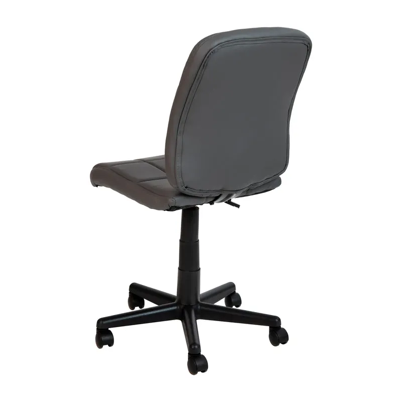 Mid-Back Quilted Vinyl Swivel Task Office Chair