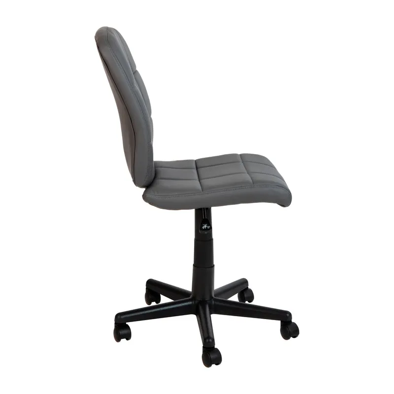 Mid-Back Quilted Vinyl Swivel Task Office Chair