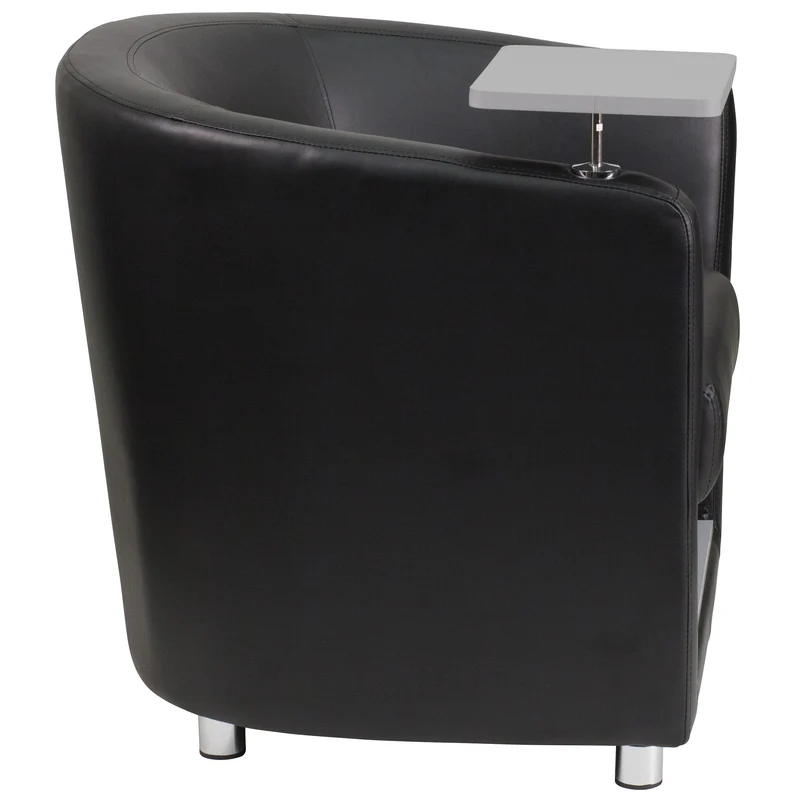 Guest Chair with Tablet Arm, Chrome Legs and Under Seat Storage