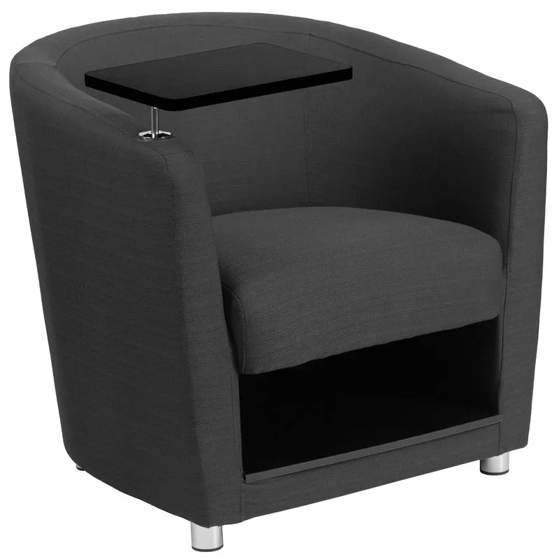 Guest Chair with Tablet Arm, Chrome Legs and Under Seat Storage