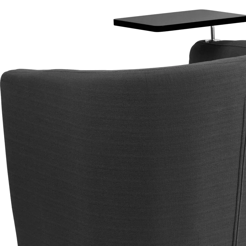 Guest Chair with Tablet Arm, Chrome Legs and Under Seat Storage