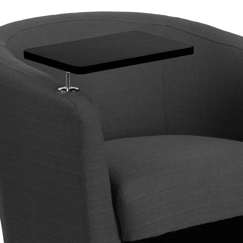 Guest Chair with Tablet Arm, Chrome Legs and Under Seat Storage