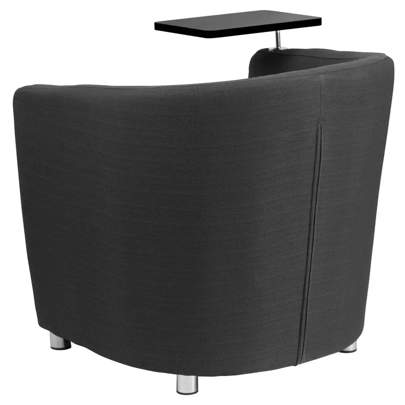Guest Chair with Tablet Arm, Chrome Legs and Under Seat Storage