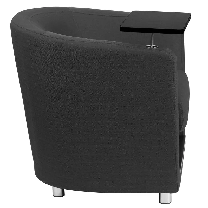 Guest Chair with Tablet Arm, Chrome Legs and Under Seat Storage