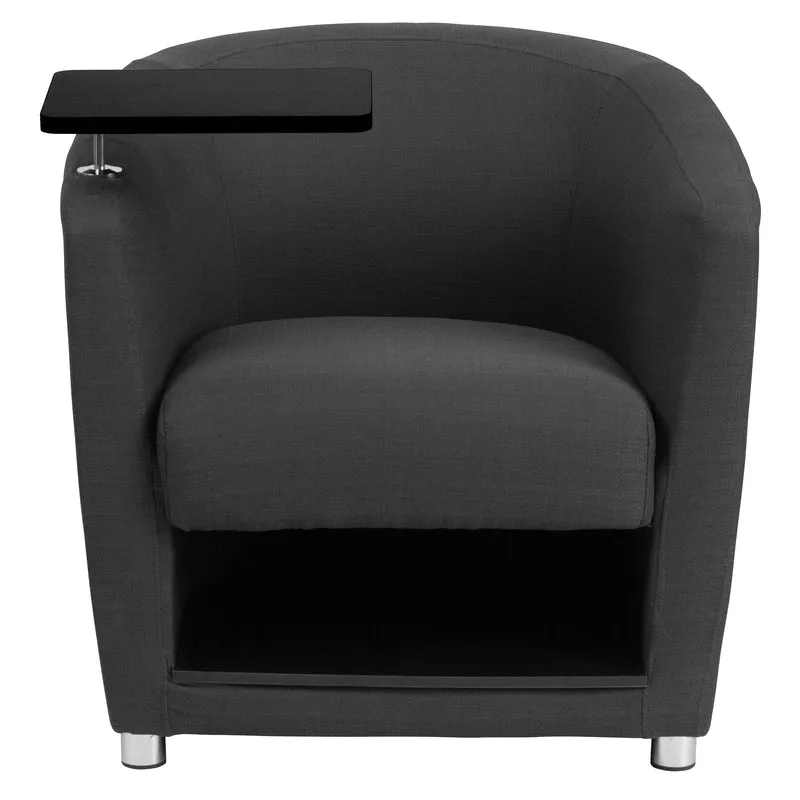 Guest Chair with Tablet Arm, Chrome Legs and Under Seat Storage