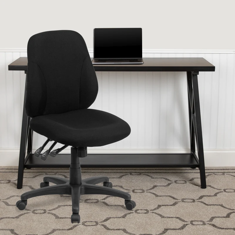 Mid-Back Fabric Multifunction Swivel Ergonomic Task Office Chair with 1.75" Back Adjustment