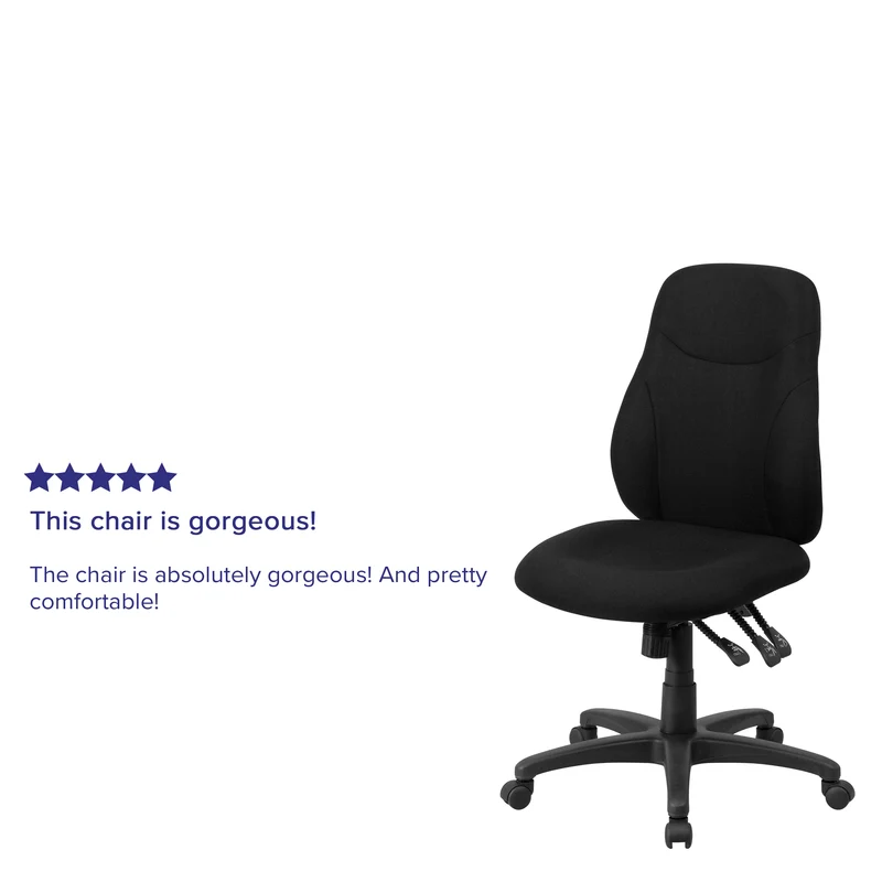Mid-Back Fabric Multifunction Swivel Ergonomic Task Office Chair with 1.75" Back Adjustment
