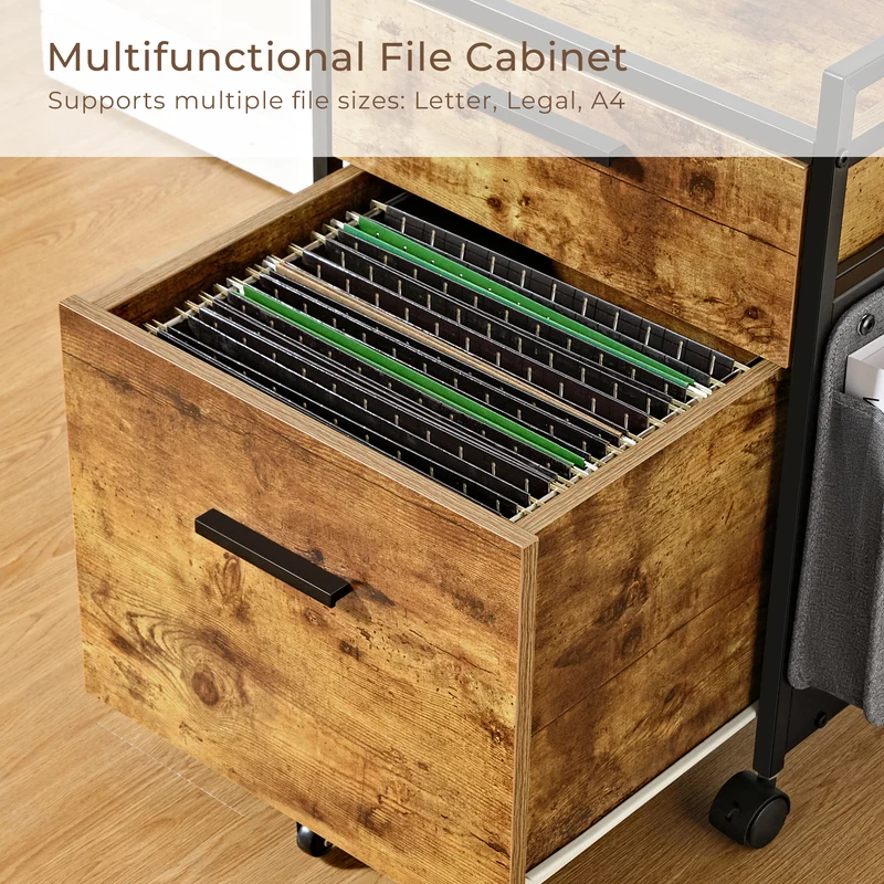 23" Rolling File Cabinet with Drawer