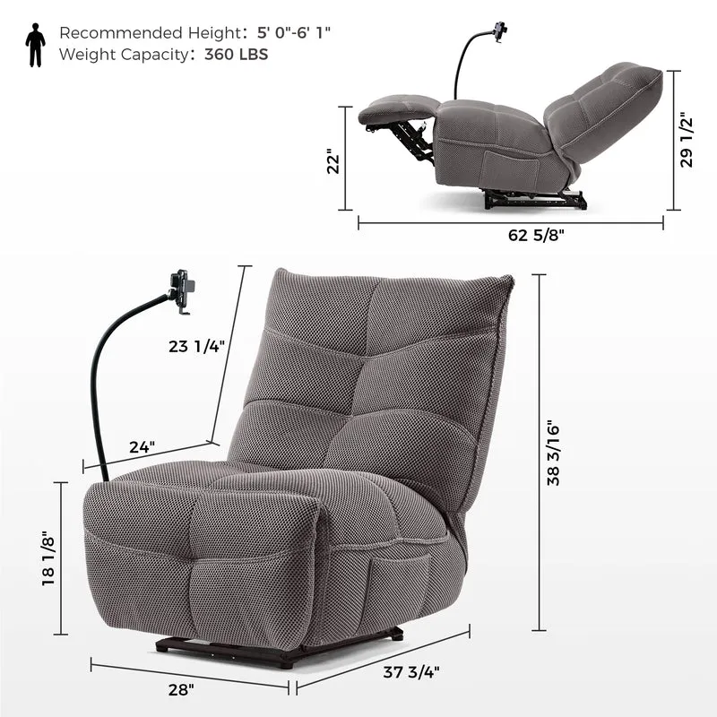 Linx, Recliner with Wireless Charging & USB