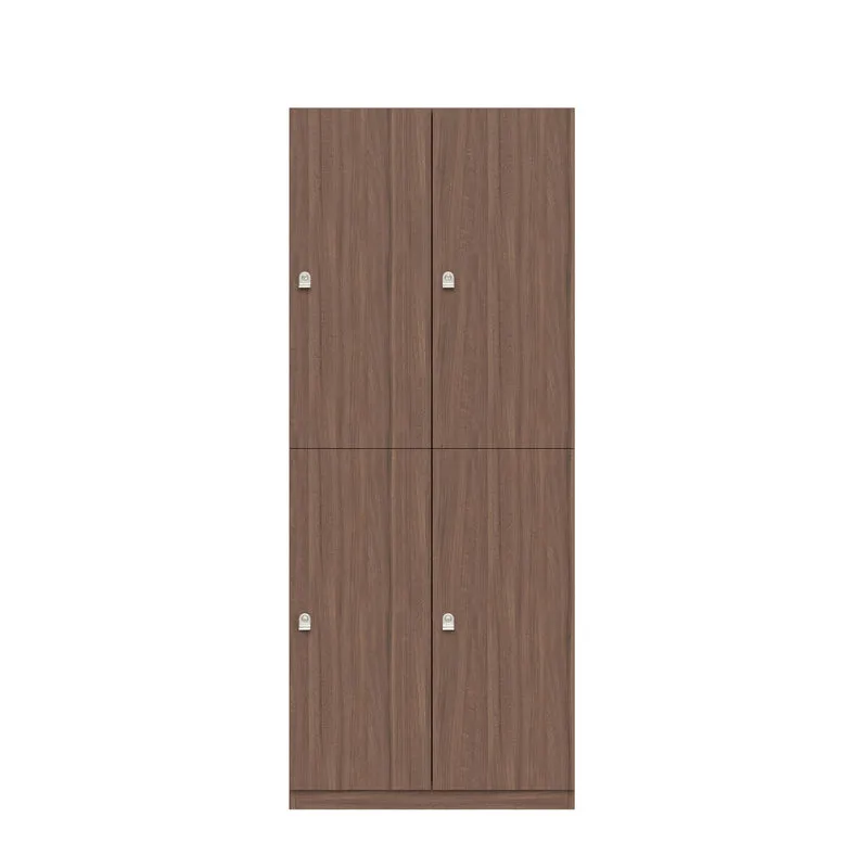 Garderobenschrank Pren | mit 2 Abteilen mit je 2 Fächern übereinander, je Fach 1 Kleiderstange | H 1970 x B 800 x T 500mm