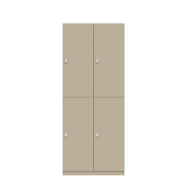 Garderobenschrank Pren | mit 2 Abteilen mit je 2 Fächern übereinander, je Fach 1 Kleiderstange | H 1970 x B 800 x T 500mm