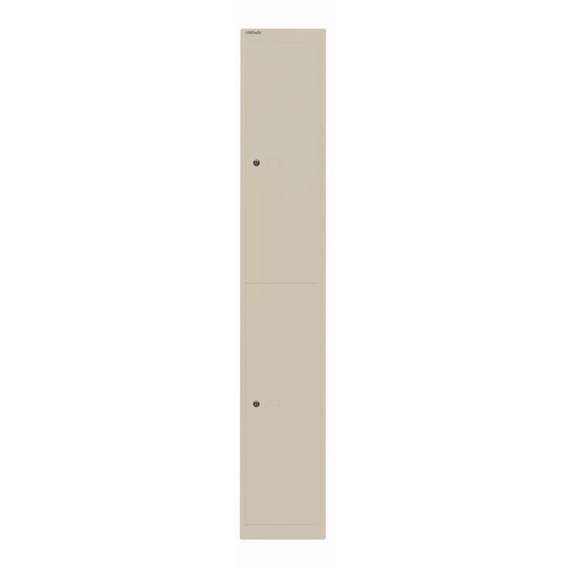 Garderobenschrank Office | 2 Fächer mit je 1 Kleiderhaken, Tiefe 305 mm