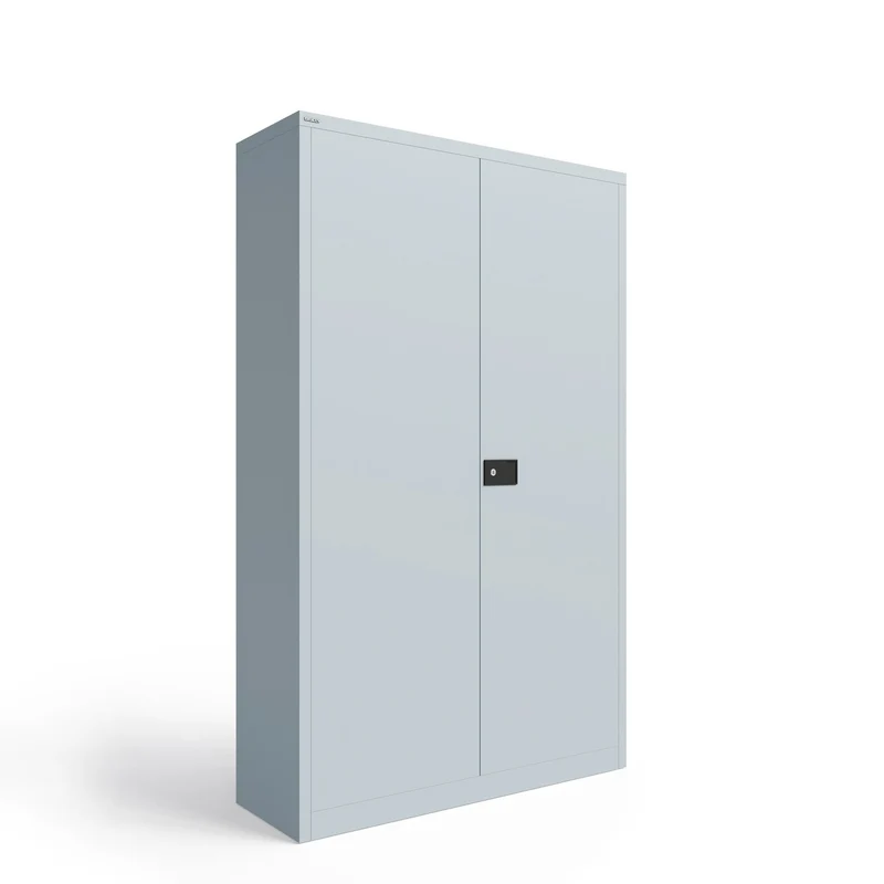 Flügeltürenschrank UNIVERSAL | 4 Fachboden für 5 Ordnerhöhen, Breite 1200, Tiefe 600, mit verzinkten Fachböden