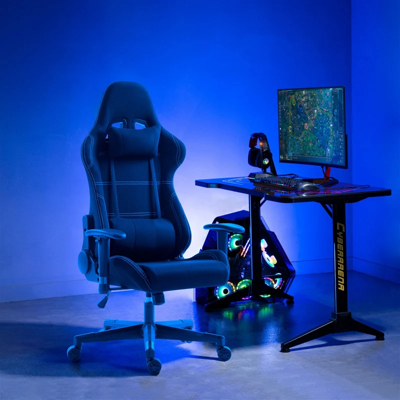 Stealth Ergonomic Gaming or Office Chair, adjustable arm rests, Black by Tauris