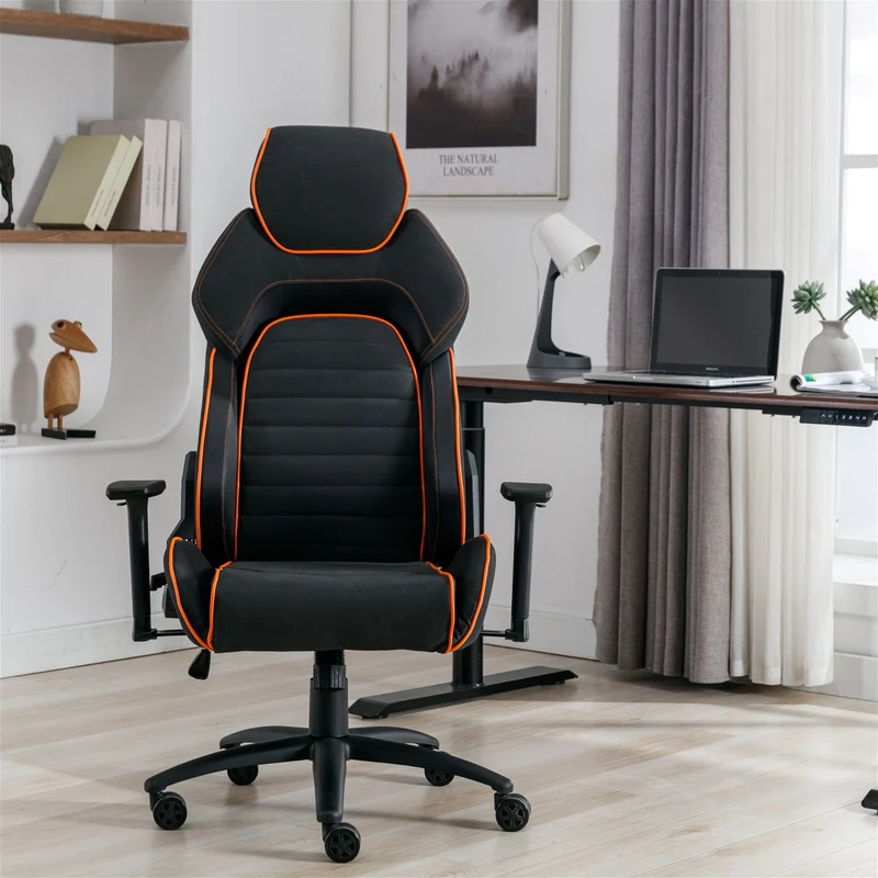 Hyper Ergonomic Gaming or Office Chair, adjustable arm rests, Black Orange by Tauris
