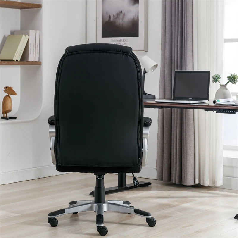 Legacy Ergonomic Office Chair, padded fixed arm rests, Black by Tauris