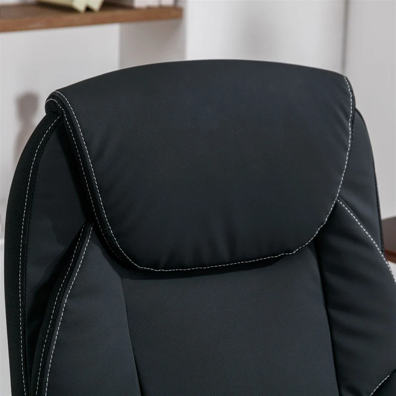Legacy Ergonomic Office Chair, padded fixed arm rests, Black by Tauris