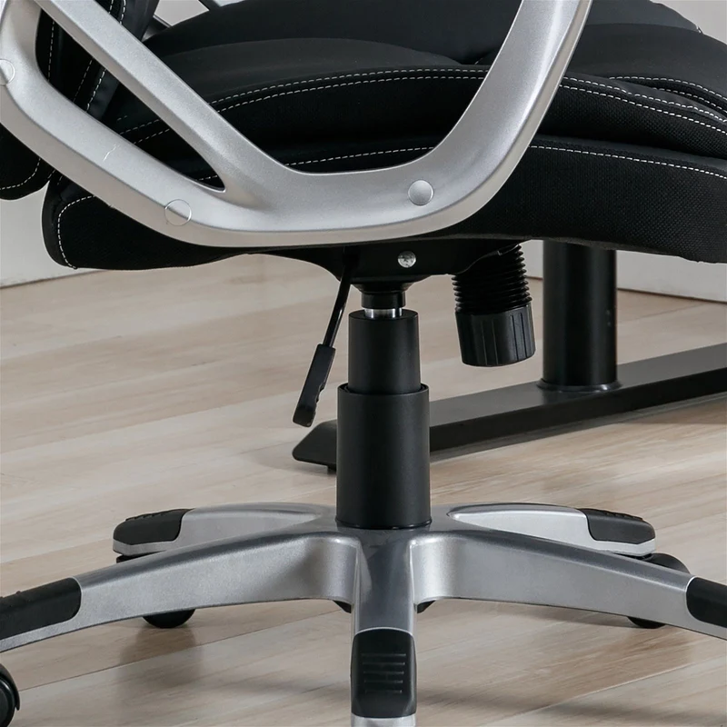 Legacy Ergonomic Office Chair, padded fixed arm rests, Black by Tauris