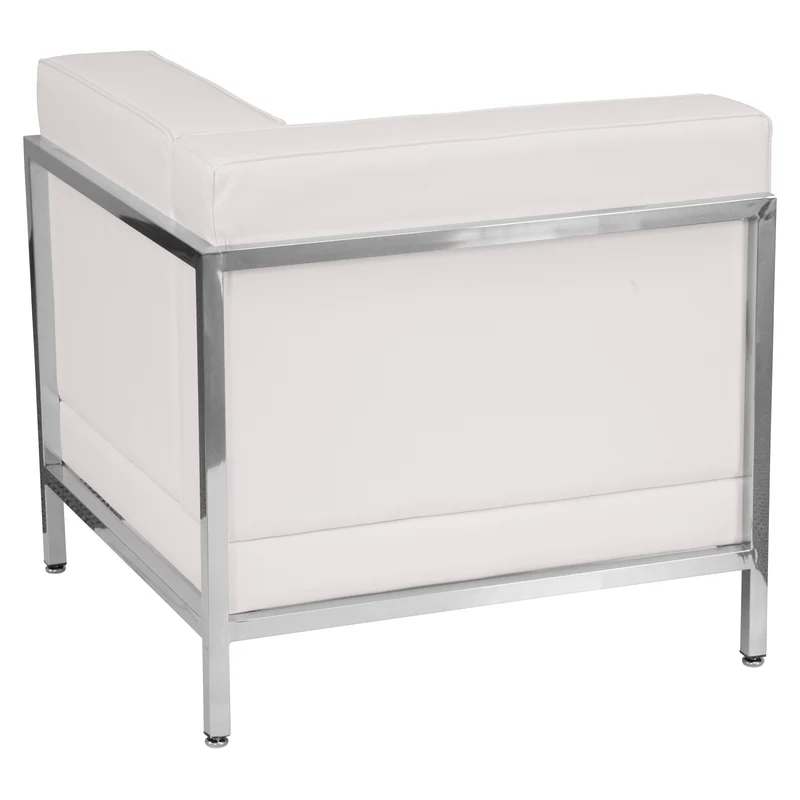 LeatherSoftSoft Modular Right Corner Quilted Tufted Seat Framed Chair