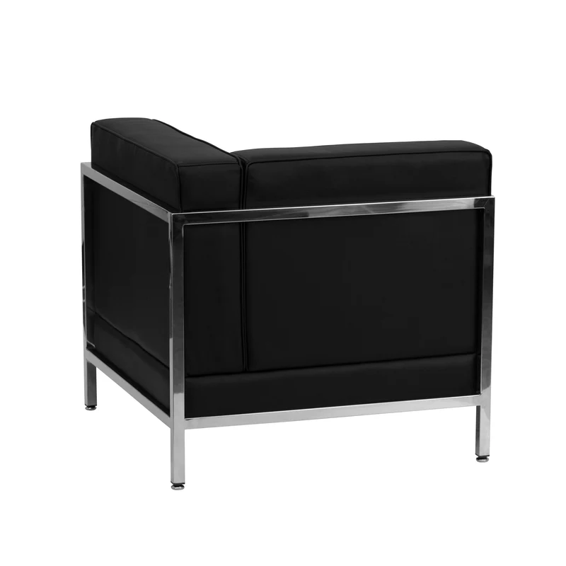 LeatherSoftSoft Modular Right Corner Quilted Tufted Seat Framed Chair