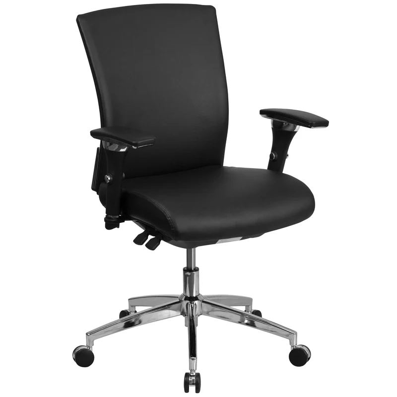 24/7 300 lb. Rated Seat Slider Ergonomic Office Chair with Adjustable Lumbar