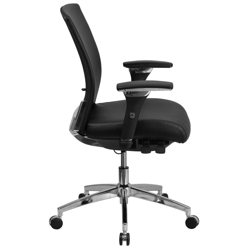 24/7 300 lb. Rated Seat Slider Ergonomic Office Chair with Adjustable Lumbar