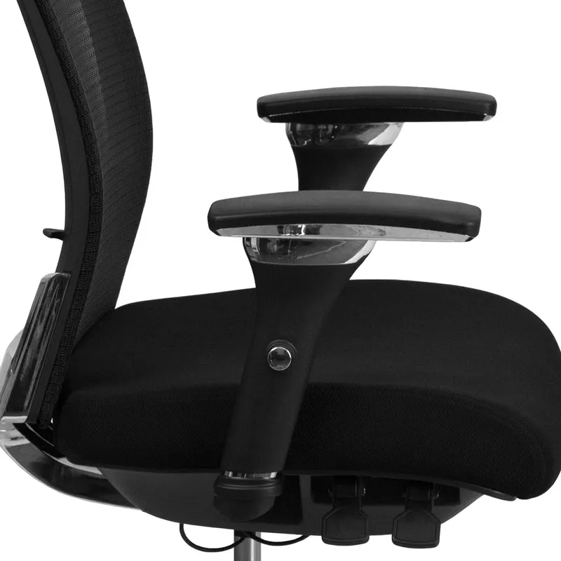24/7 300 lb. Rated Seat Slider Ergonomic Office Chair with Adjustable Lumbar