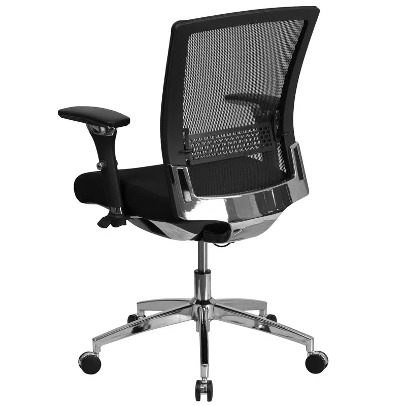 24/7 300 lb. Rated Seat Slider Ergonomic Office Chair with Adjustable Lumbar