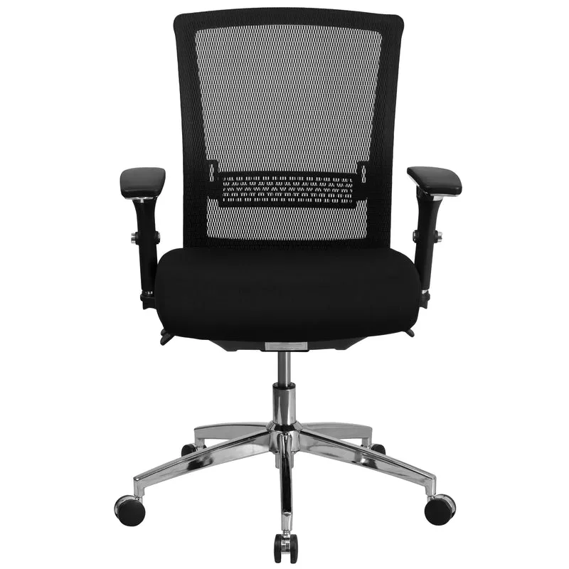 24/7 300 lb. Rated Seat Slider Ergonomic Office Chair with Adjustable Lumbar