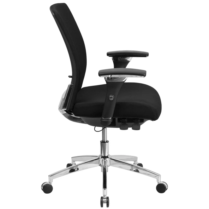 24/7 300 lb. Rated Seat Slider Ergonomic Office Chair with Adjustable Lumbar