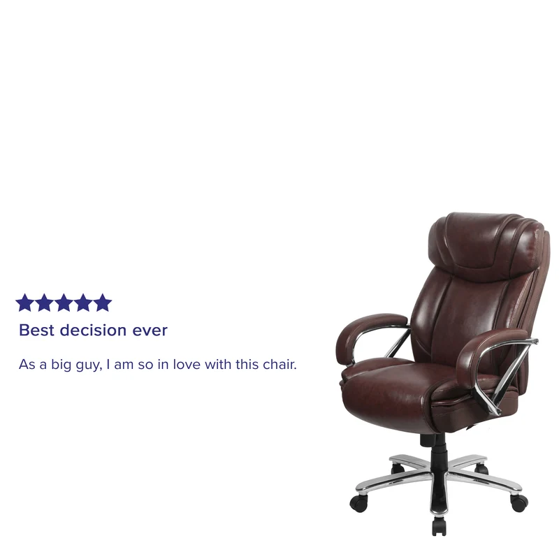 500 lb. Big & Tall LeatherSoft Executive Ergonomic Office Chair with Wide Seat