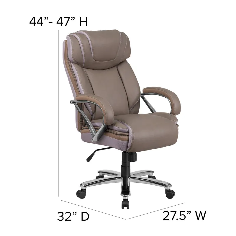 500 lb. Big & Tall LeatherSoft Executive Ergonomic Office Chair with Wide Seat