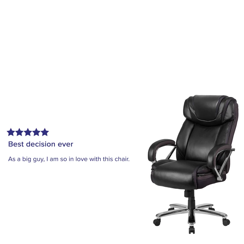 500 lb. Big & Tall LeatherSoft Executive Ergonomic Office Chair with Wide Seat