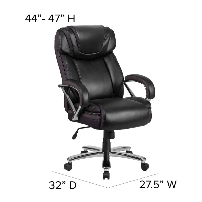 500 lb. Big & Tall LeatherSoft Executive Ergonomic Office Chair with Wide Seat